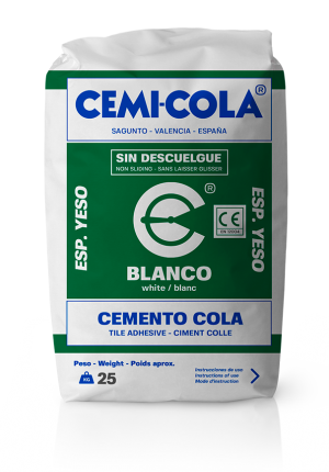 Cemento cola blanco Esp. Yeso Cemi-Cola