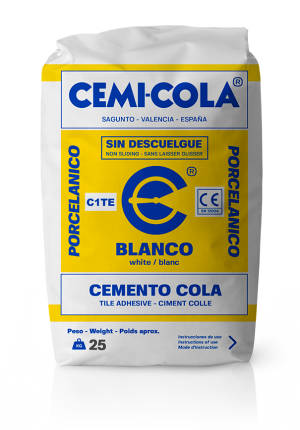 Cemento cola blanco Porcelanico Cemi-Cola