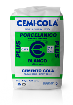 Cemento cola blanco Porcelanico Plus Cemi-Cola